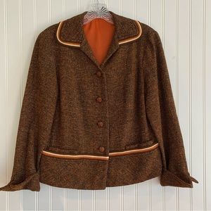 Vintage wool tweed 4-button jacket NO TAGS